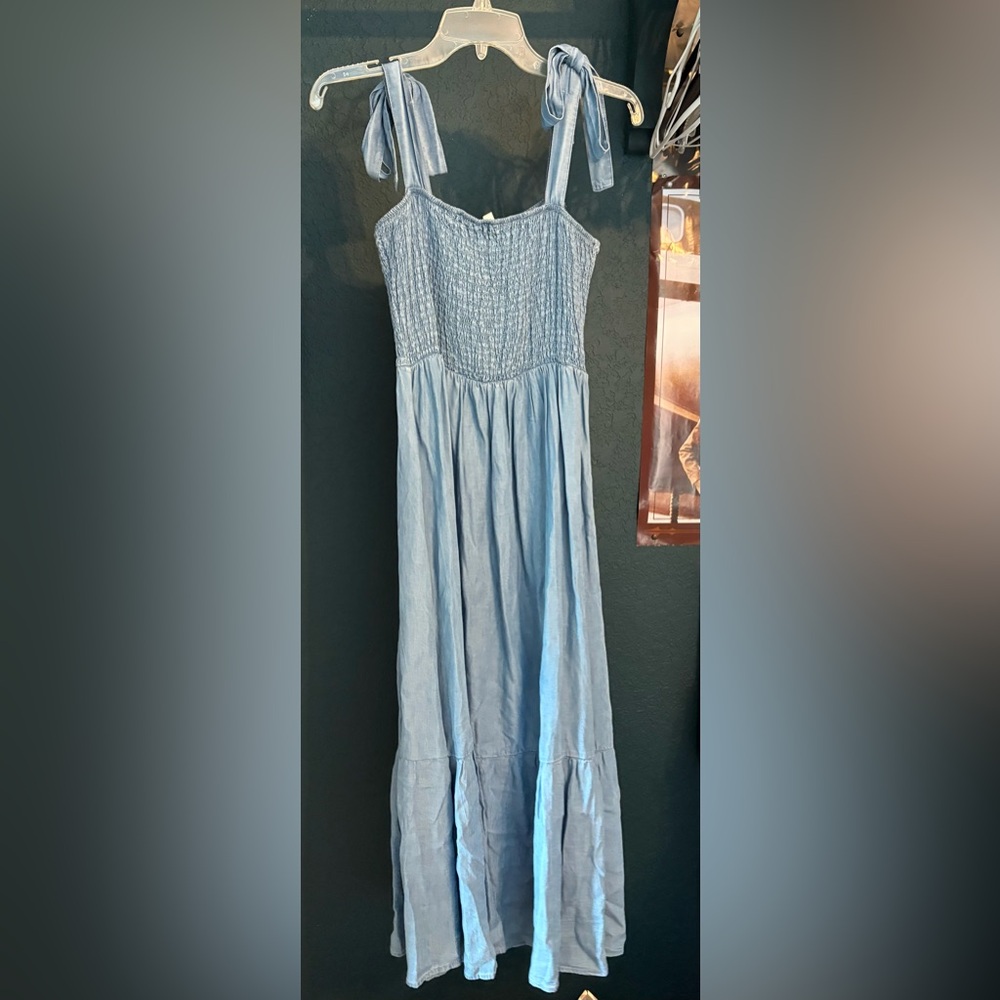 Light Blue Smocked Sundress